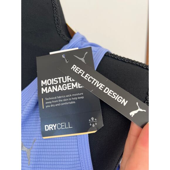 NWT PUMA DRYCELL Reflective Run Favorite Tank Elektro Purple Black Womens Small - Picture 6 of 8